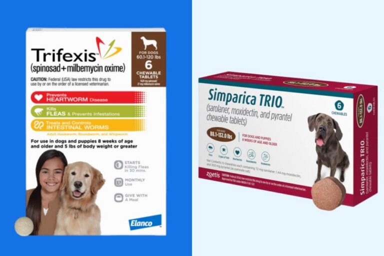 Trifexis and Simparica Trio packaging