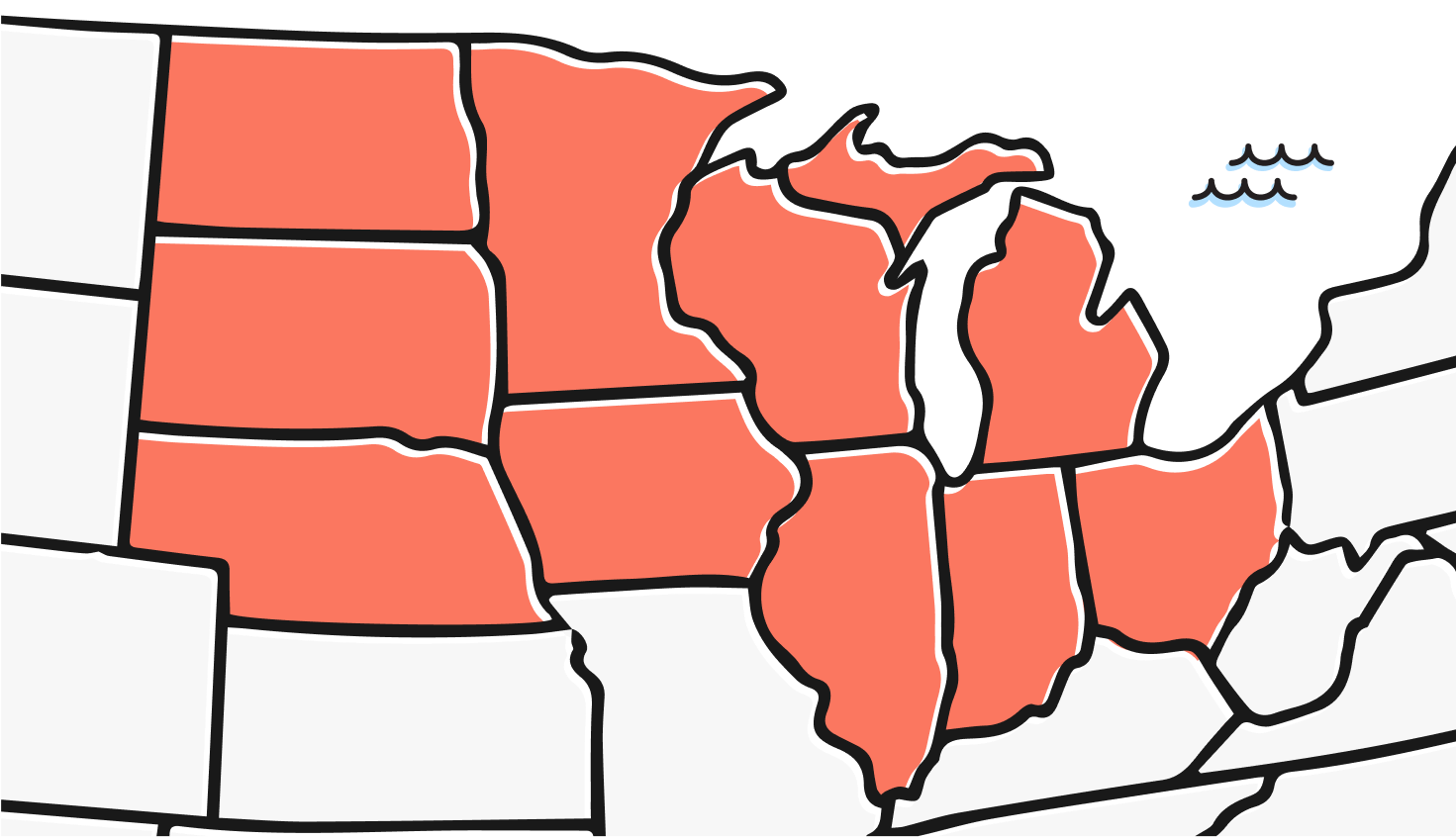 Midwest map Midwest map
