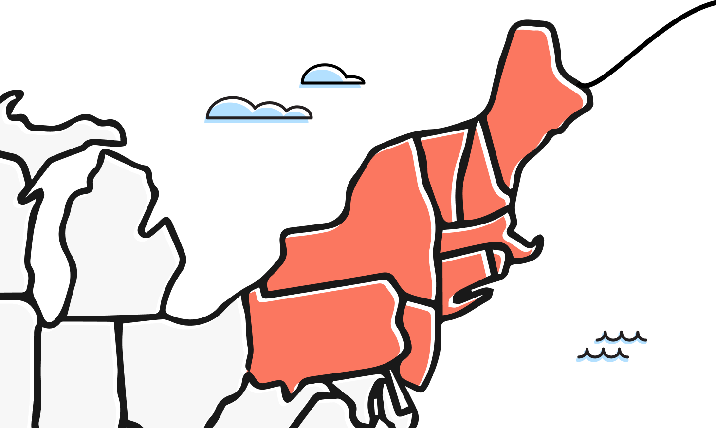 Northeast map Northeast map